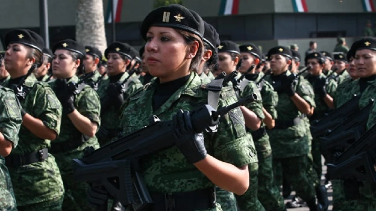 Desfile militar soldados