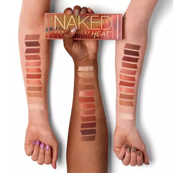 Colores de la nueva Naked Heat Palette en la piel