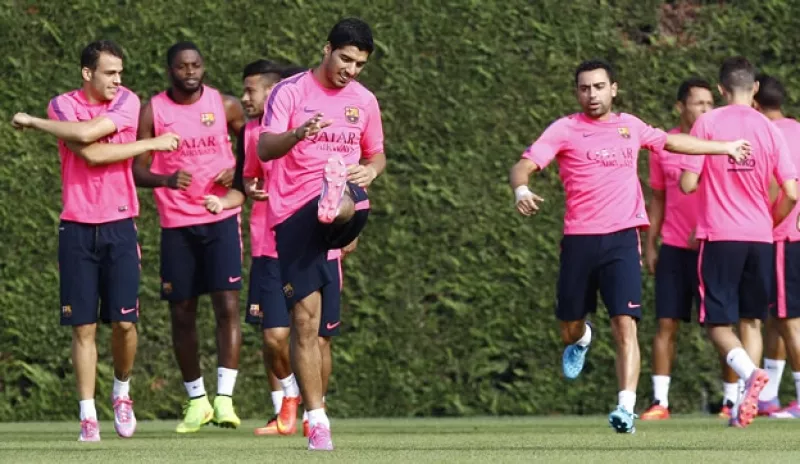Luis Suárez entrenamiento Barça