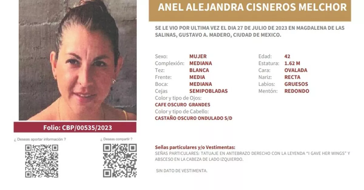 Anel Alejandra Cisneros Melchor IMSS desaparecida