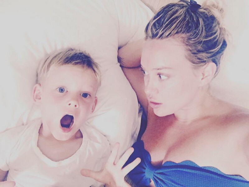Hilary tuvo a su hijo Luca cuatro años atrás.