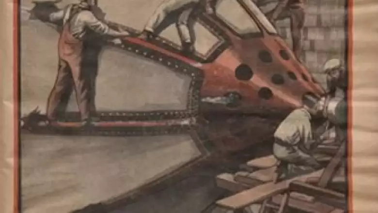 Enormes turbinas a�reas. Cr�dito: Archivo de la Bibliot�que Nationale de France