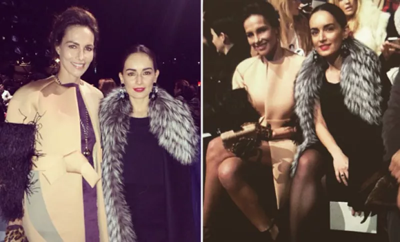 A su paso por Nueva York las veracruzanas se sentaron juntas en primera fila de la pasarela de la venezolana, en la semana de la moda de la gran ciudad.