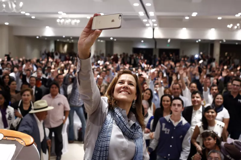 La aspirante presidencial