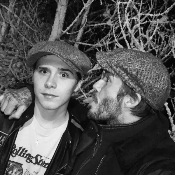 David Beckham y Brooklyn 