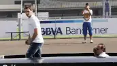 Iker Casillas llegando al estadio