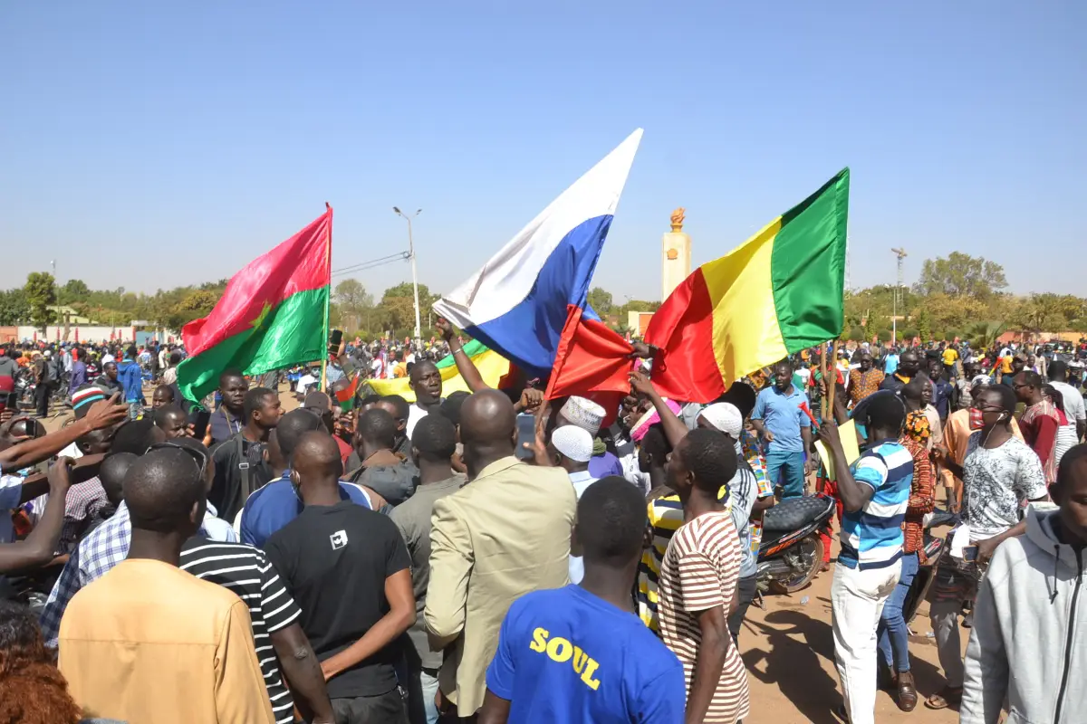 Manifestación en  Burkina Faso.
