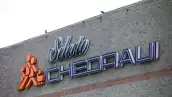 The logo of Chedraui is seen on the facade of the store building in Mexico City