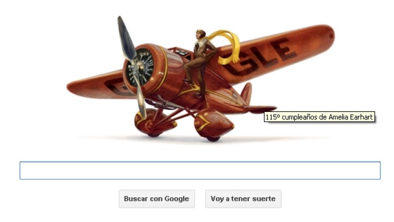 internet, google, doodle, amelia earhart, aviacion, piloto