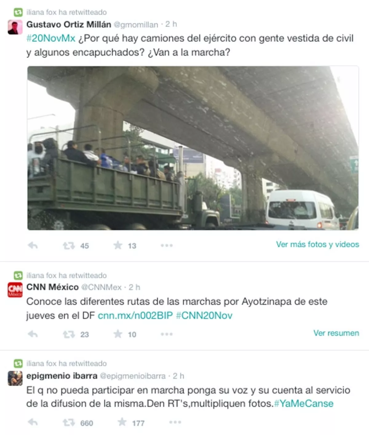Iliana Fox también se unió a los retuits con cuestionamientos por la situación.