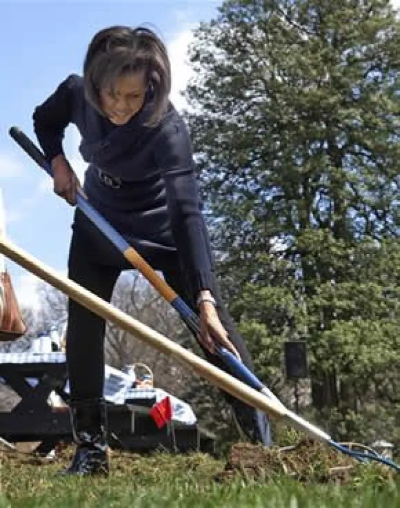 La primera dama de los Estados Unidos utilizó el espacio de uno de los jardines de la residencia presidencial para plantar frutas y verduras.
