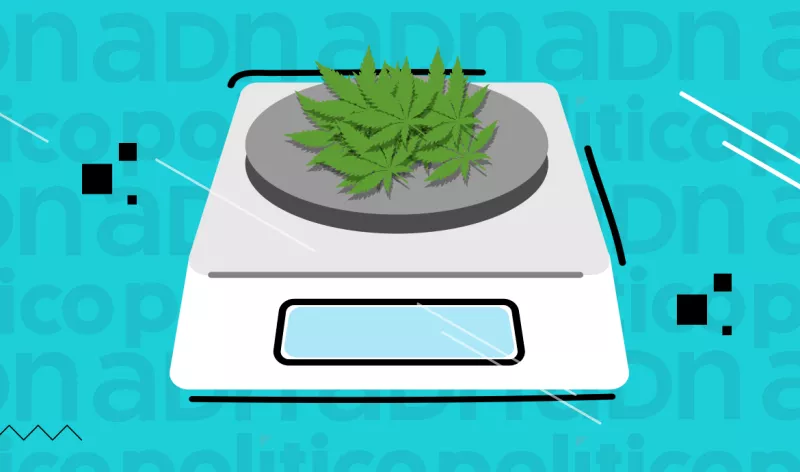Marihuana en báscula