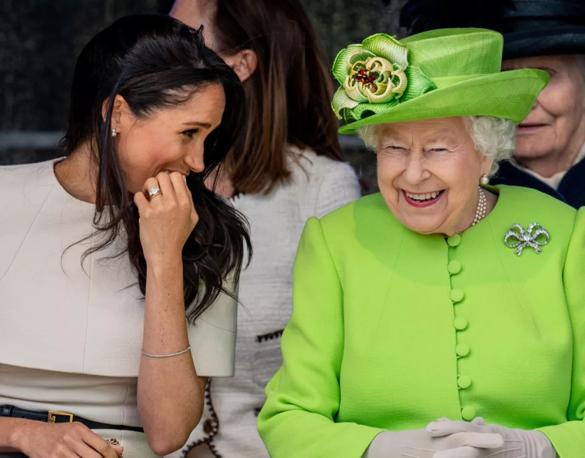 The Duchess Of Sussex Undertakes Her First Official Engagement With  Queen Elizabeth II