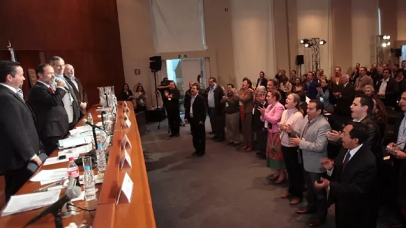 Gustavo Madero habla en la elección del CEN del PAN