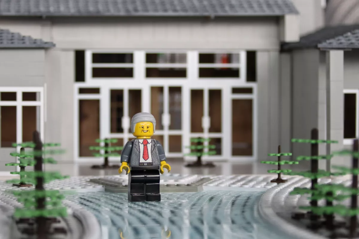Aspecto de la maqueta de la Casa Gris que realizaron los Senadores PAN