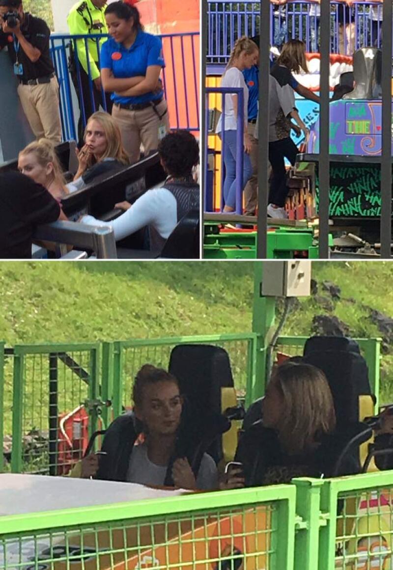 Cara disfrutó de un día de diversión en el parque de diversión.