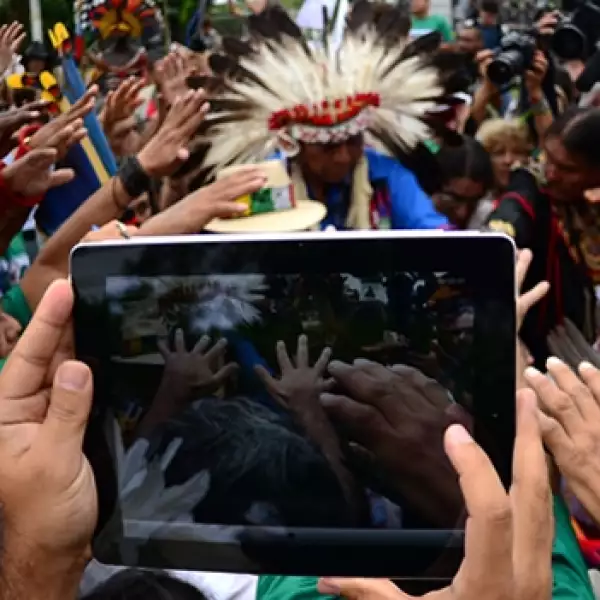 cambio climatico, iPad, tecnologia, indigenas, amazonas, educacion, tableta, brasil