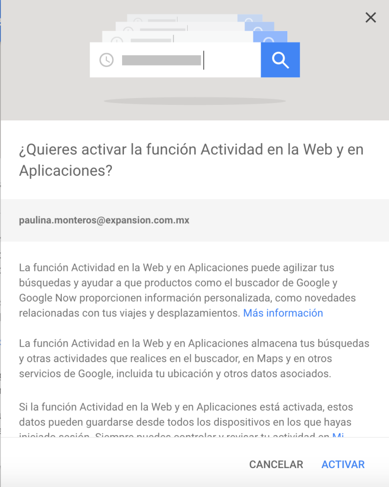 Activar o desactivar