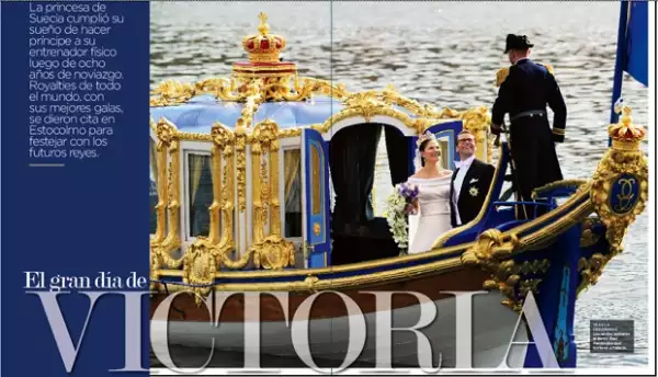 Tras la ceremonia los novios subieron al Barco Real que los llevó al palacio.