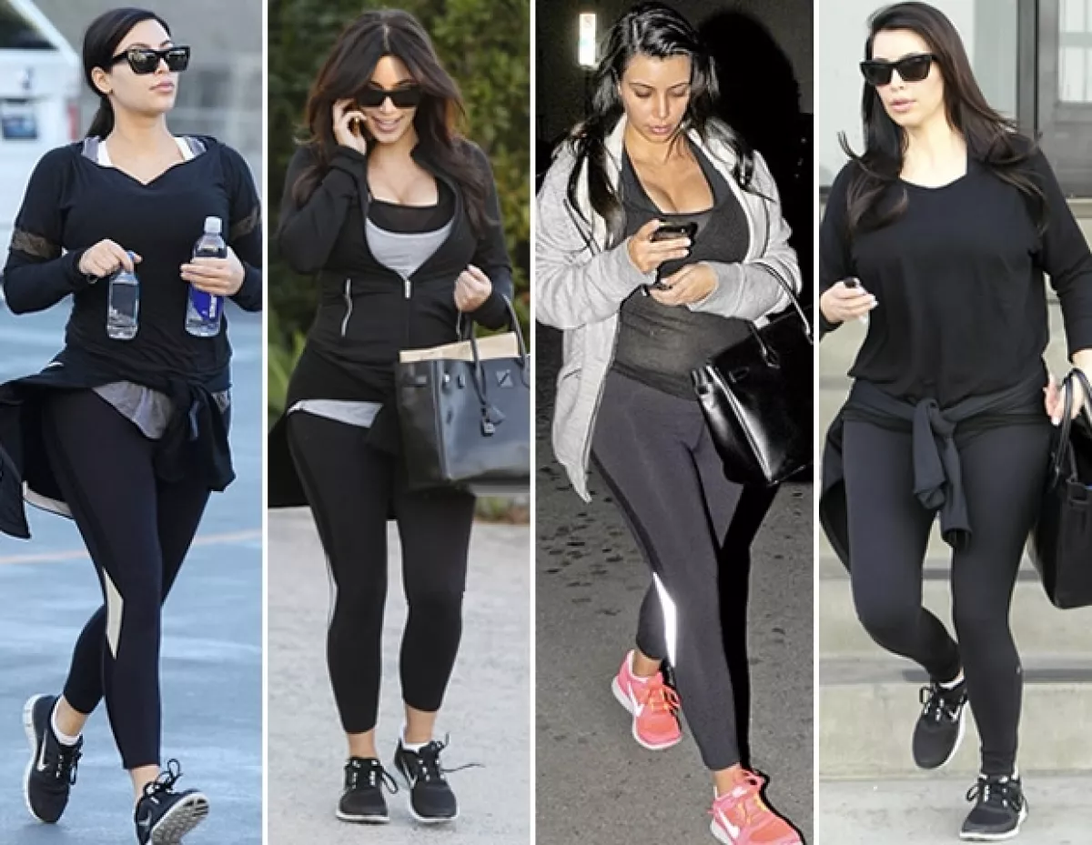 Kim se valía del color negro para disimular sus curvas