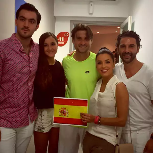 La actriz estuvo muy contenta de haber conocido a David Ferrer.