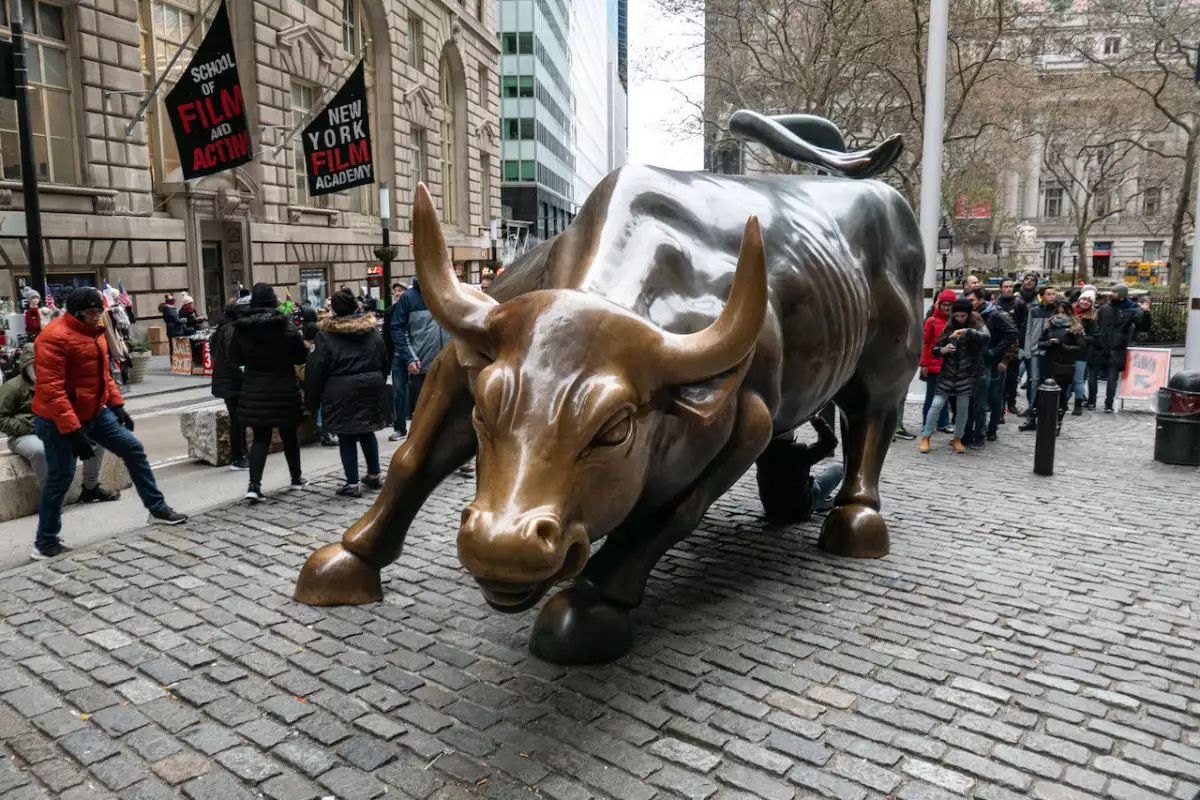 The Charging Bull Sculpture In New York