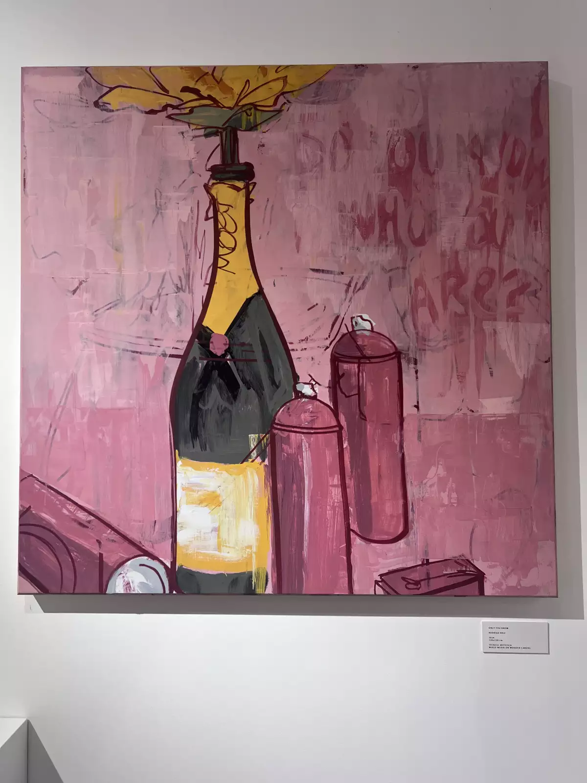 Foto de una obra de Rodrigo Roji en ZonaMaco con Möet & Chandon