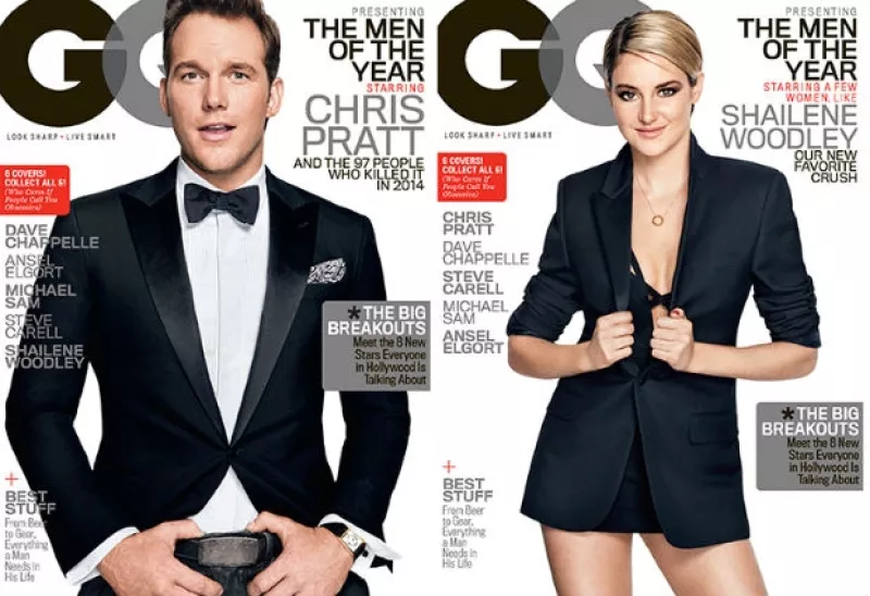 Los actores engalanan las portadas del ejemplar de diciembre de GQ, donde también forman parte de la lista de los galanes y las mujeres que figuraron en este 2014.