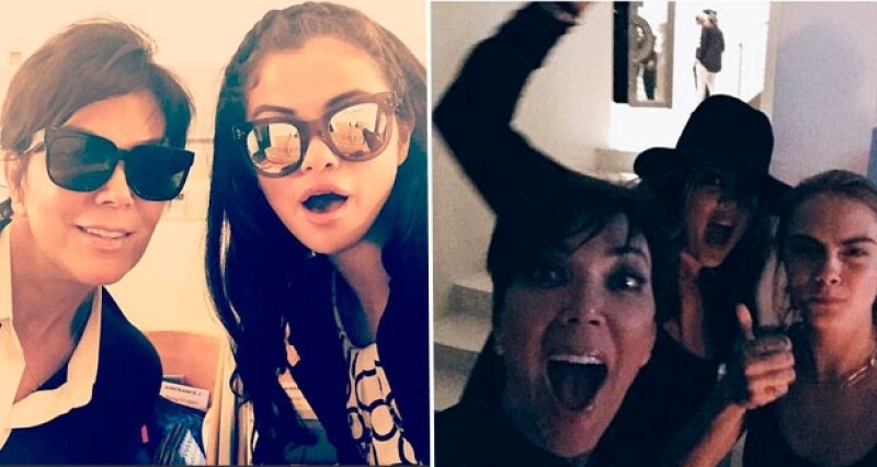 Jenner se divierte con estrellas juveniles como Selena Gomez y Cara Delevingne.