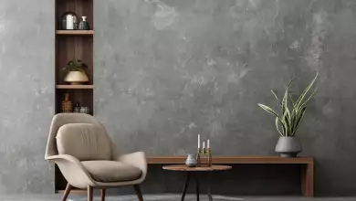 Living room interior in loft, industrial style