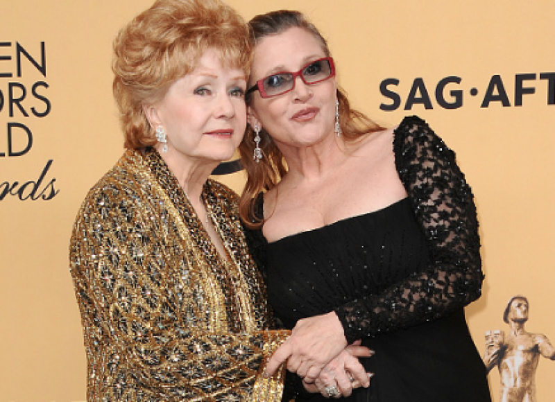 Debbie Reynolds and Carrie Fisher at The Shrine Auditorium