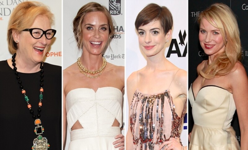 Meryl Streep, Emily Blunt, Anne Hathaway y Naomi Watts fueron algunas de las nominadas.
