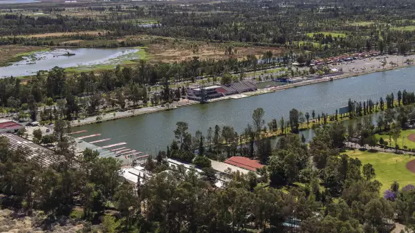aerial view of Xochimilco in Mexico City