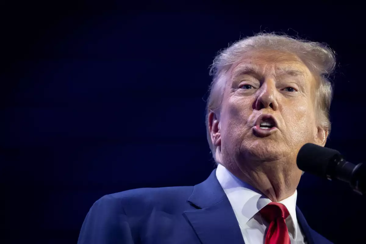 El expresidente de los Estados Unidos y candidato presidencial republicano Donald Trump habla durante la Conferencia de Acción del Punto de Inflexión en West Palm Beach, Florida, EE. UU., el 15 de julio de 2023.
