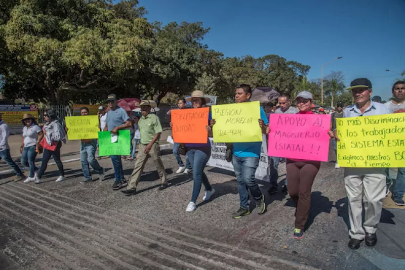 Protestas de maestros