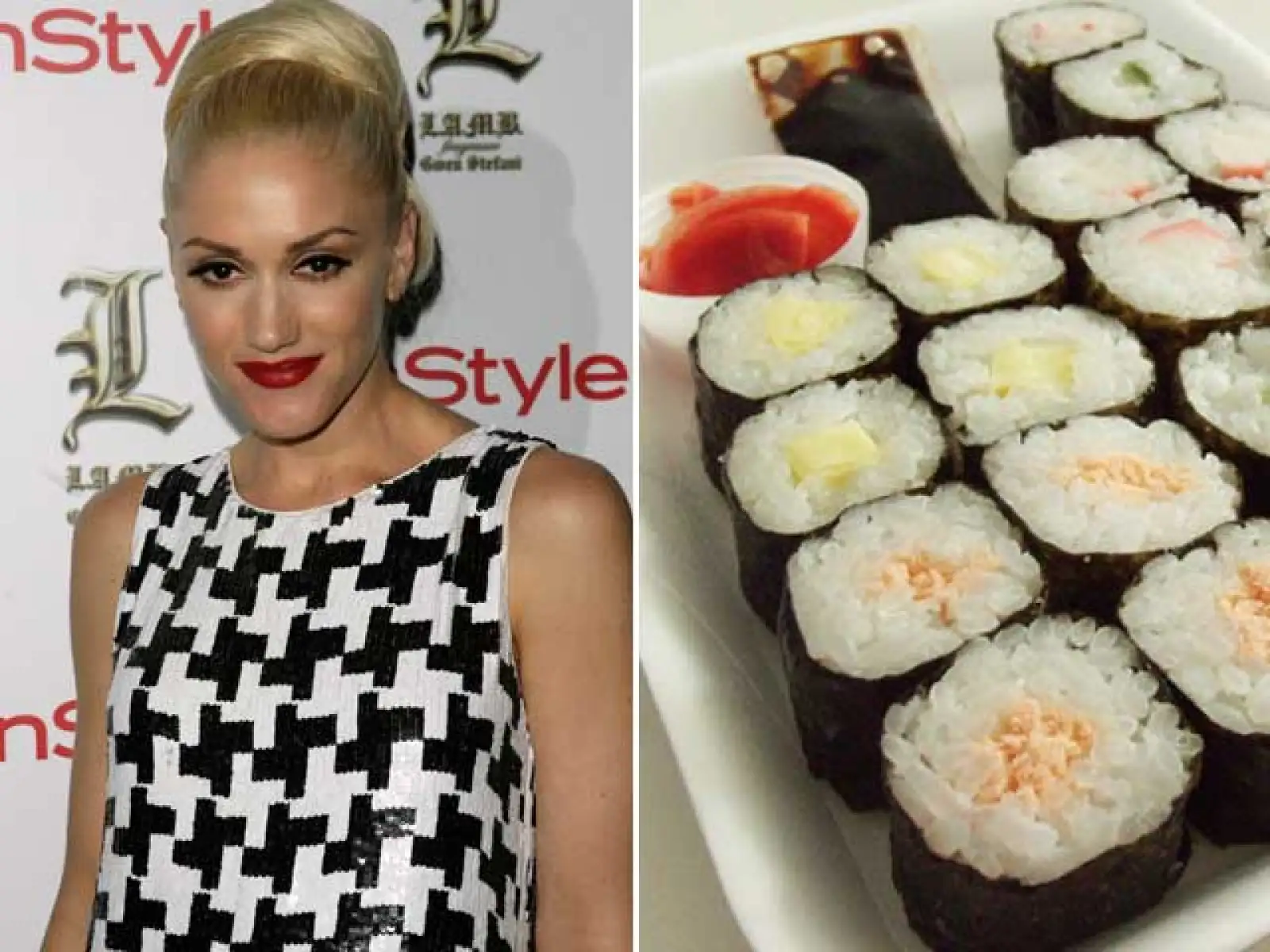 Gwen Stefani no sólo le gusta, sino que prepara su propio shushi, ya que es su comida favorita.