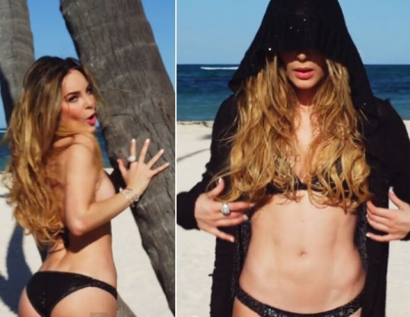 Belinda deja ver su abdomen de acero y su belleza en su segunda colaboracíon con Juan Magan.