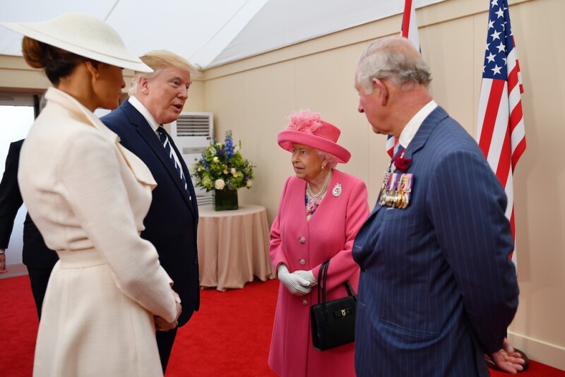Donald Trump durante su visita de estado a Reino Unido