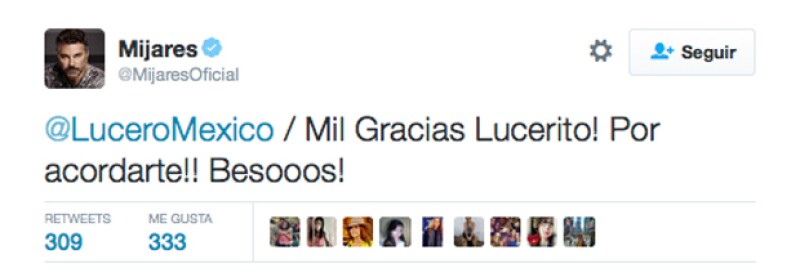 Él le respondió agradecido por acordarse de su aniversario.