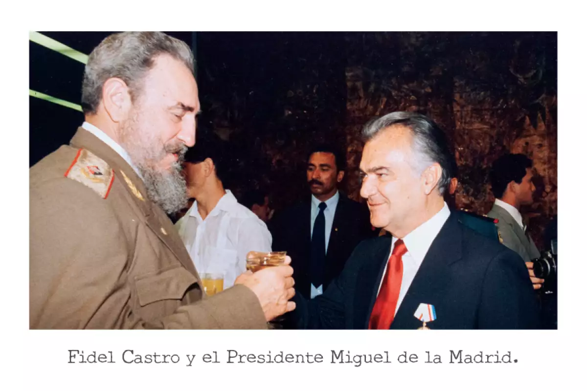 Fidel Castro y Miguel De la Madrid