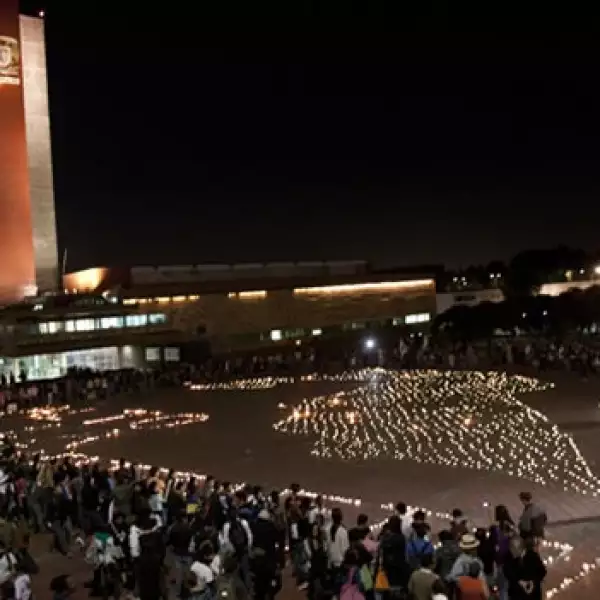 Manifestación contra la violencia en Ciudad Universitaria