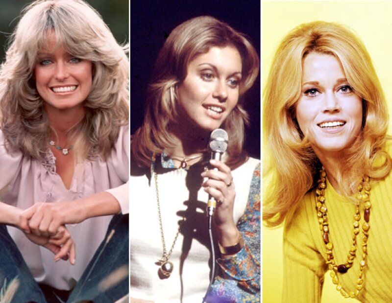 En los 70's, Farah Fawcett, Olivia Newton-John y Jane Fonda fueron grandes íconos de estilo.