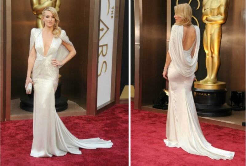 Kate Hudson apostó por un vestido backless que favorece a su figura.