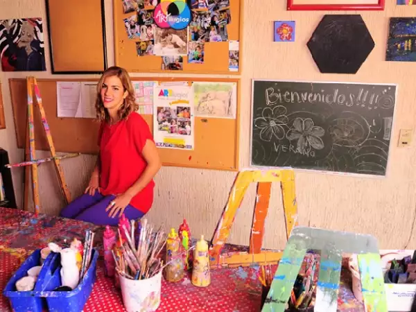 SofÃa MartÃnez Negrete en su taller `Artilugios´.Â