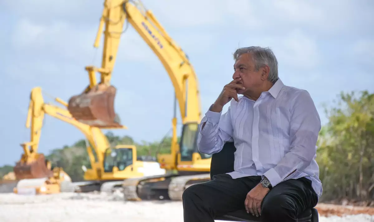 (Andrés Manuel López Obrador, presidente de México, supervisó los avances  del Tren Maya en el tramo 2)