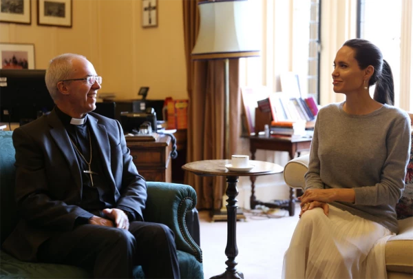 Angelina Jolie y el arzobispo Justin Welby