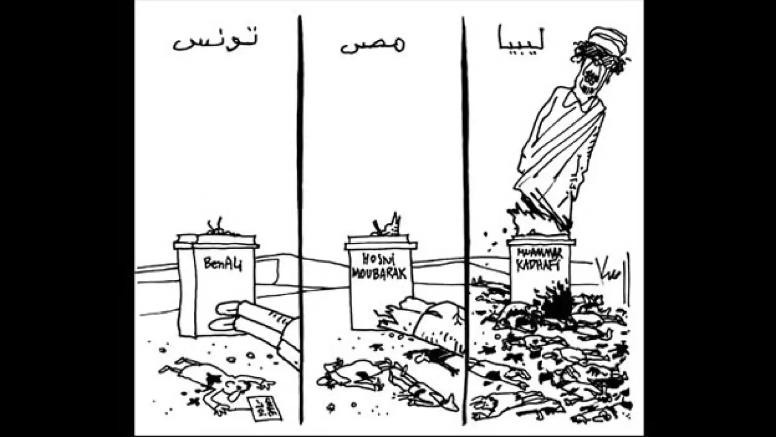 Gadhafi - caricatura - Pierre Kroll
