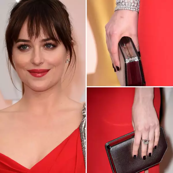 Una de las actrices que más lució en los Oscar, Dakota Johnson, usó aretes y pulseras de Forevermark Diamonds, superando los $2 millones de dólares y los 28k.
