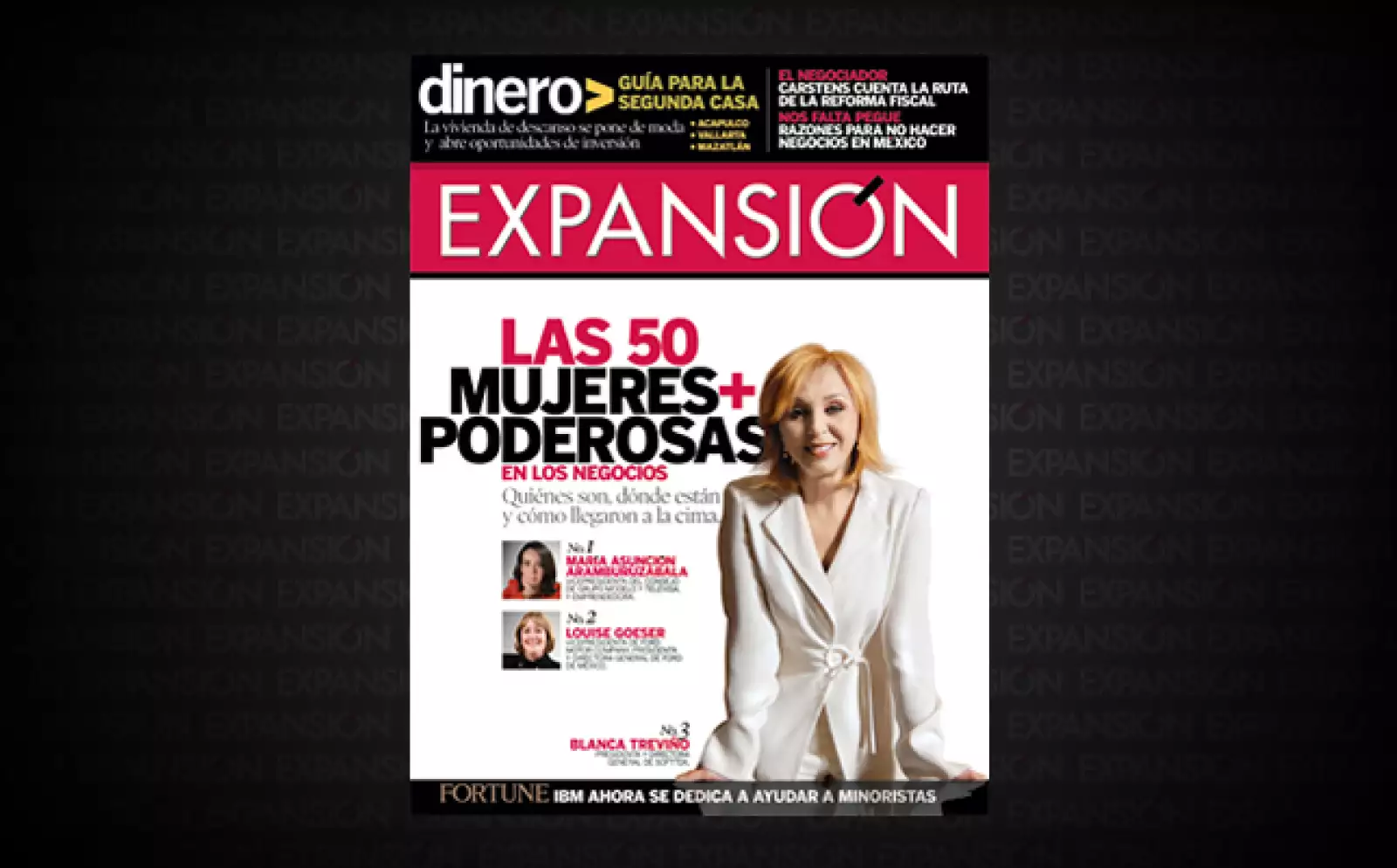 El ranking, liderado por María Asunción Aramburuzabala, cambio un poco su metodología y esta vez incluyó a emprendedoras. La presidenta y directora general de Softtek ocupó la portada.