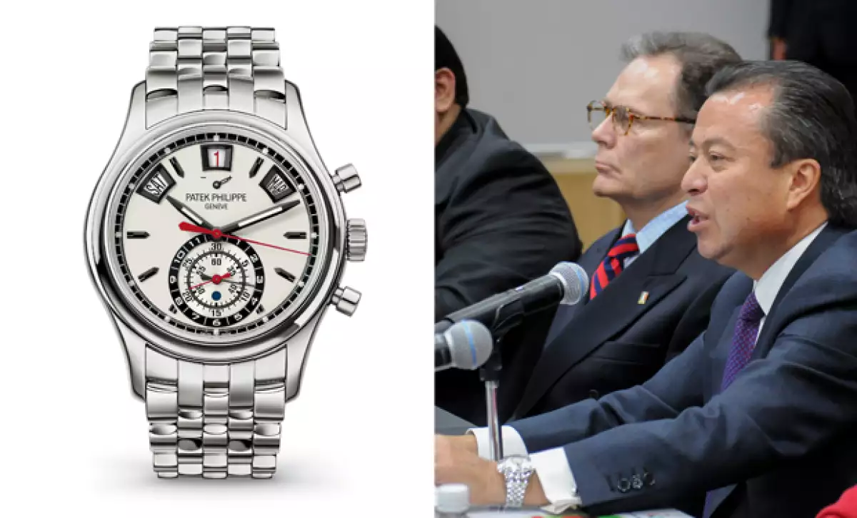 El dirigente nacional del PRI lleva a sus actividades cotidianas sus lujosos relojes.